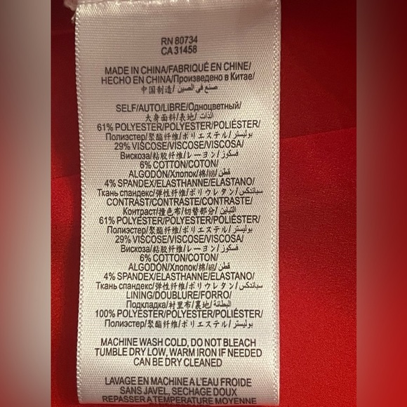 NWT! Brand new BCBGMAXAZRIA Hannah Dress size 4. Color BRGTRED CO (Red) - Picture 15 of 16